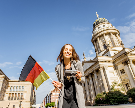 A woman travelling in Germany