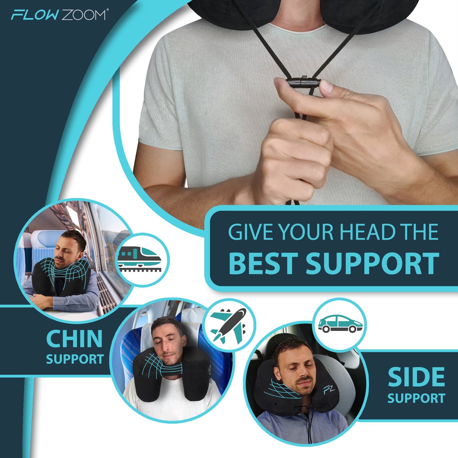 The Best head support air pillow by flowzoom